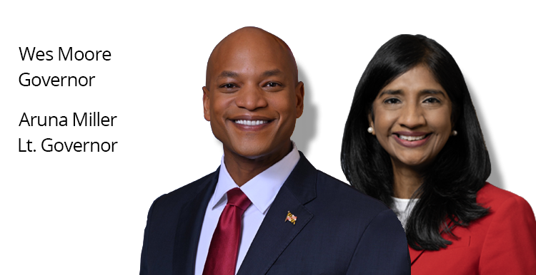 Wes Moore, Governor & Aruna Miller, Lt. Governor